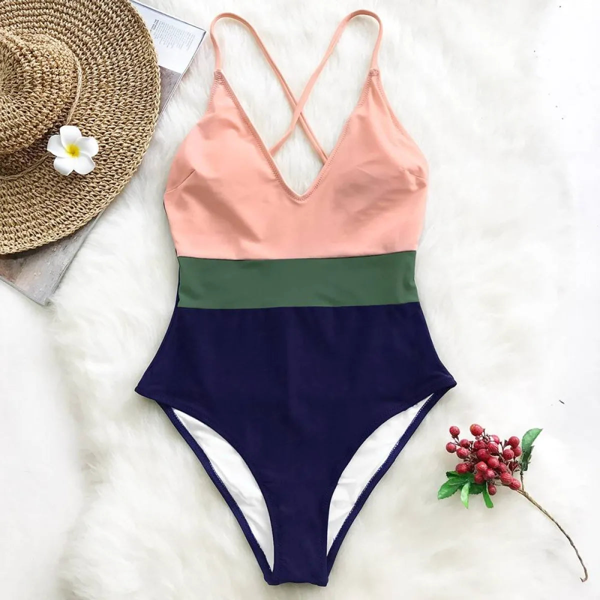 Cross Block One Piece