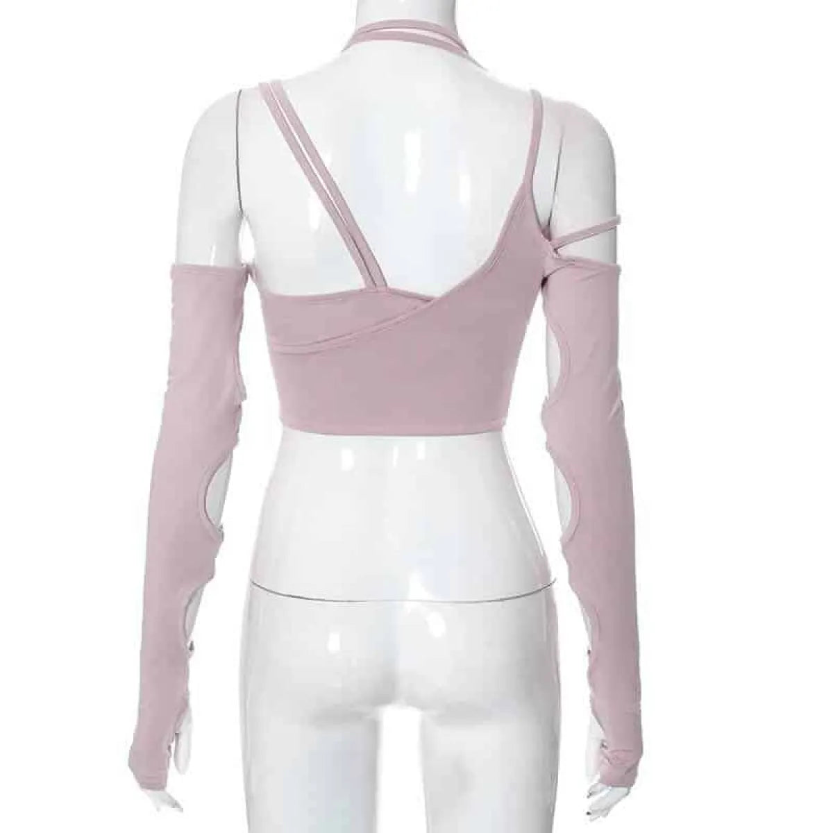 Cyber Punk Long Sleeve Crop Top