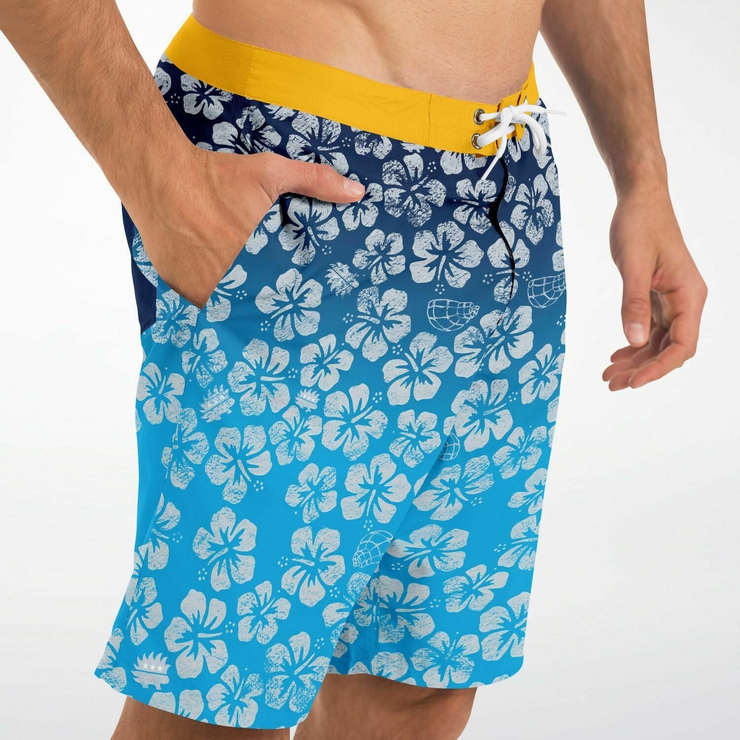 Alaska Libertarian Hawaiian Board Shorts - With Igloos and Porcupines