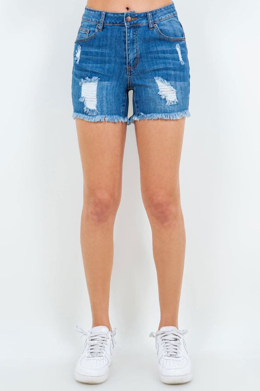 American Bazi high waist denim shorts