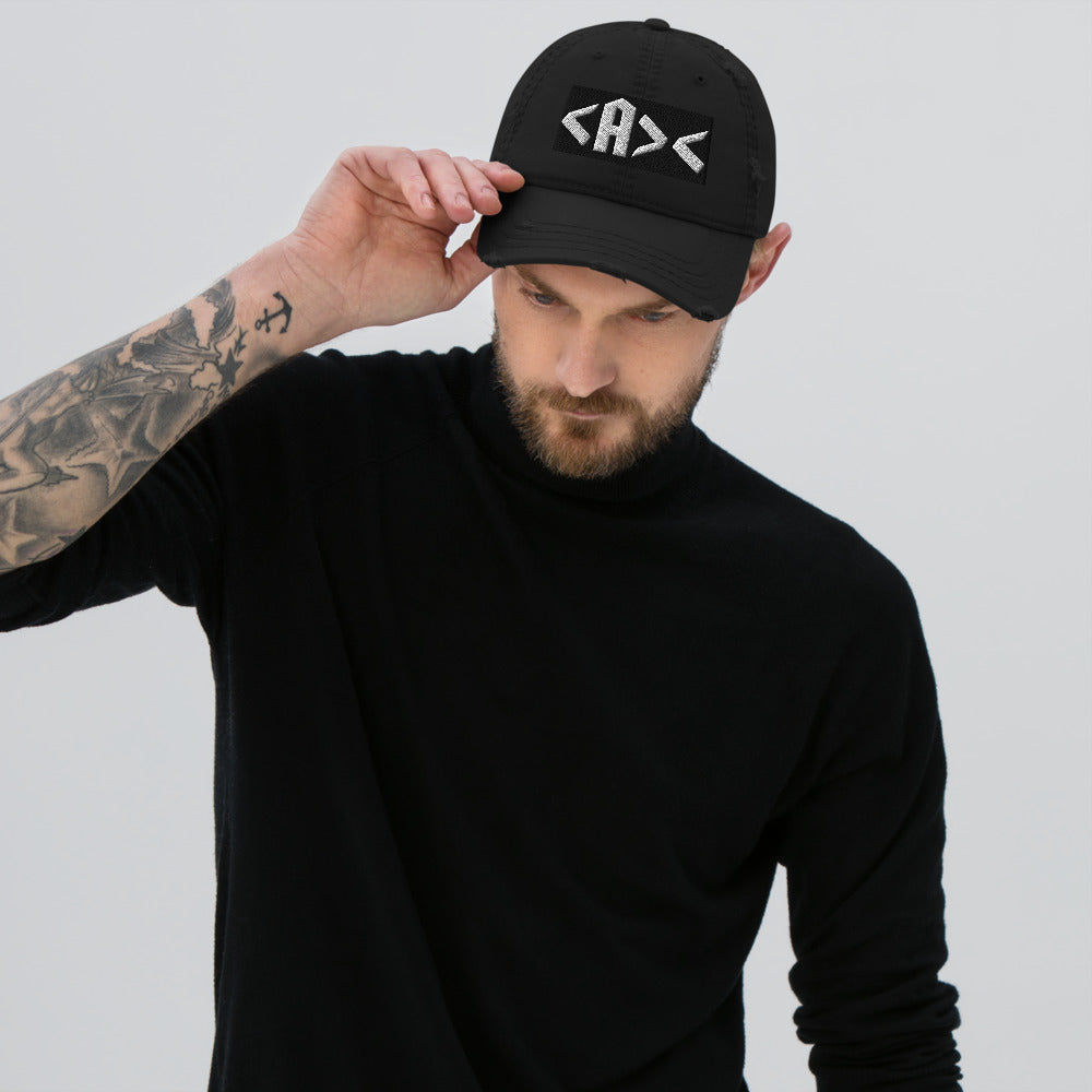 AnarchoChristian <A><  Distressed Dad Hat