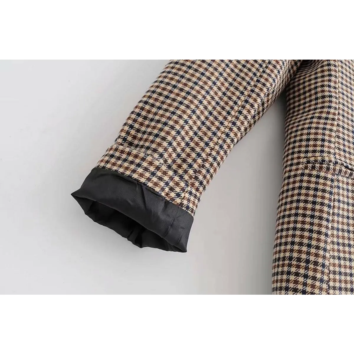 Double Breasted Checkered Blazer