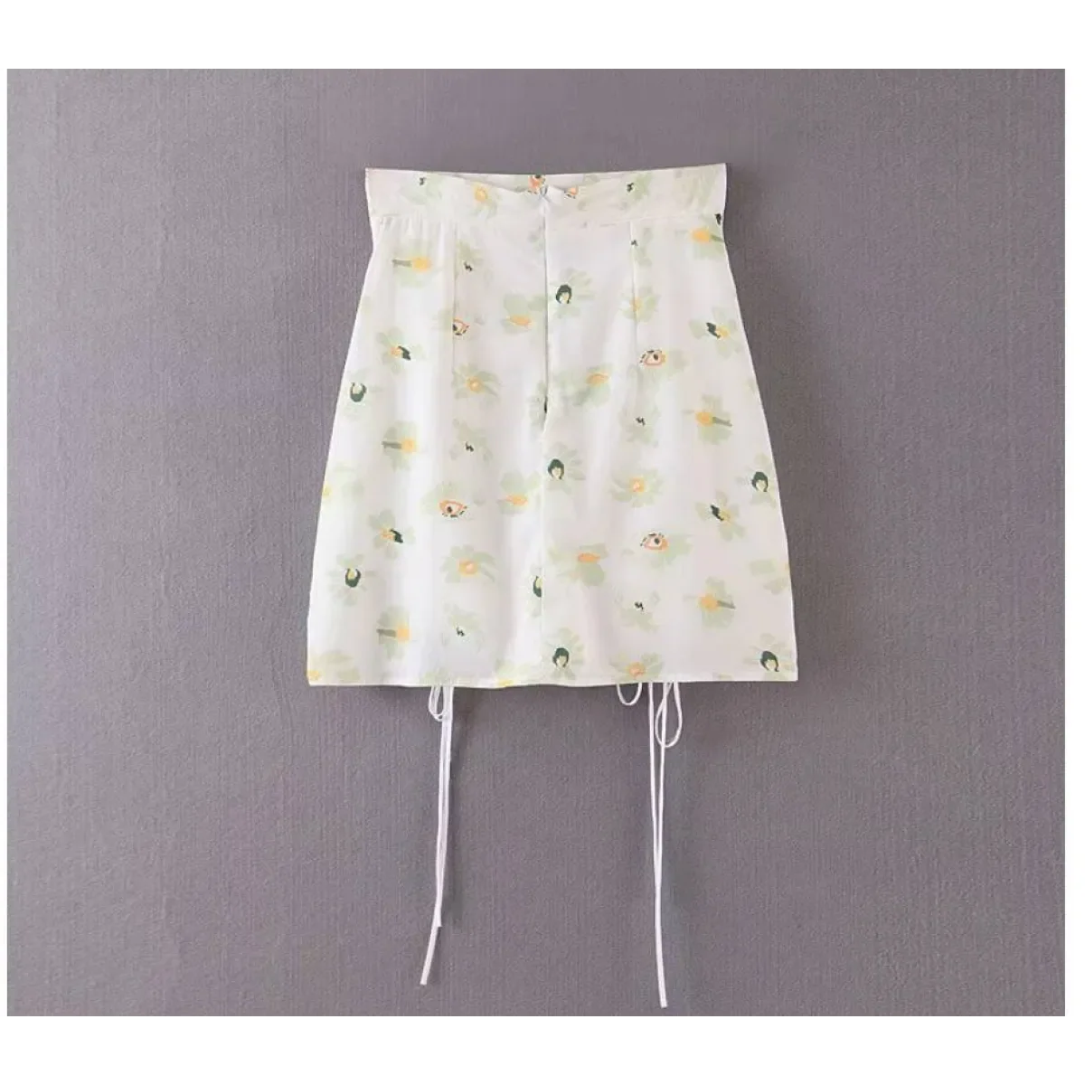 Drawstring Mini Skirt