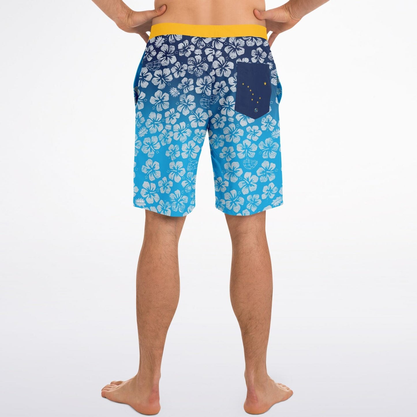 Alaska Libertarian Hawaiian Board Shorts - With Igloos and Porcupines