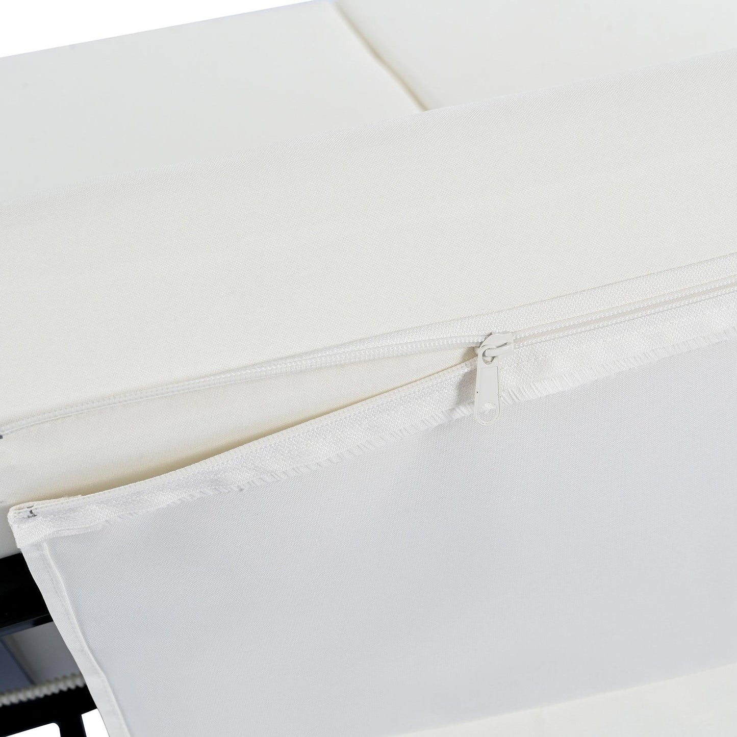 Outdoor Daybed, Patio Rattan Daybed with 5-Position Adjustable Backrest and Removable Cushions & Pillows for Garden, Backyard, Poolside