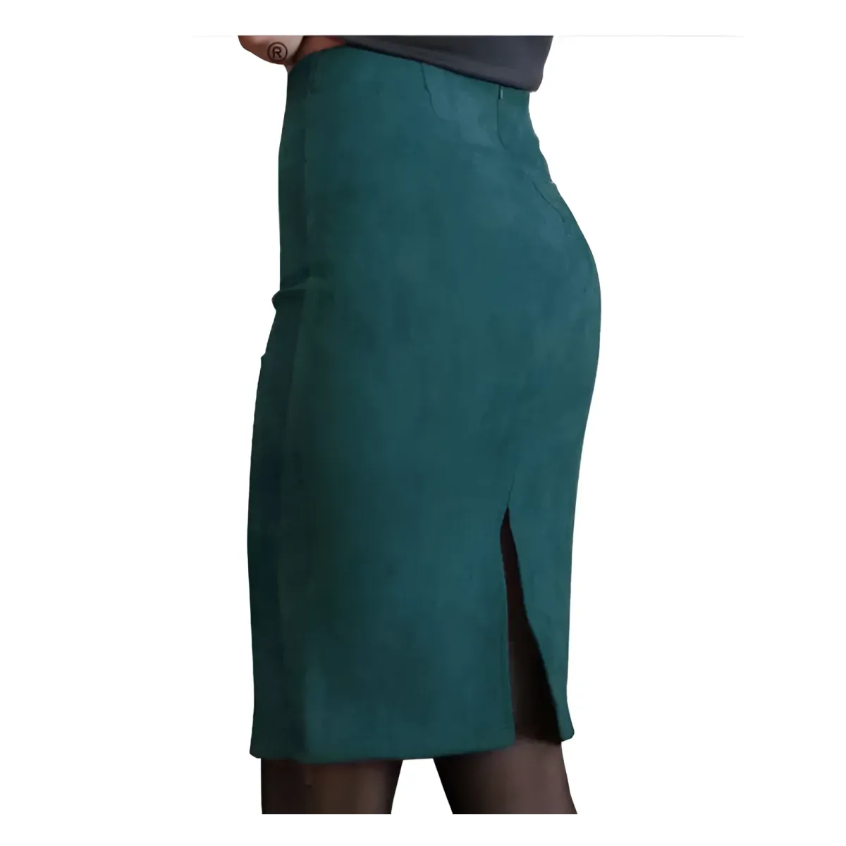 Eco-Suede Pencil Skirt