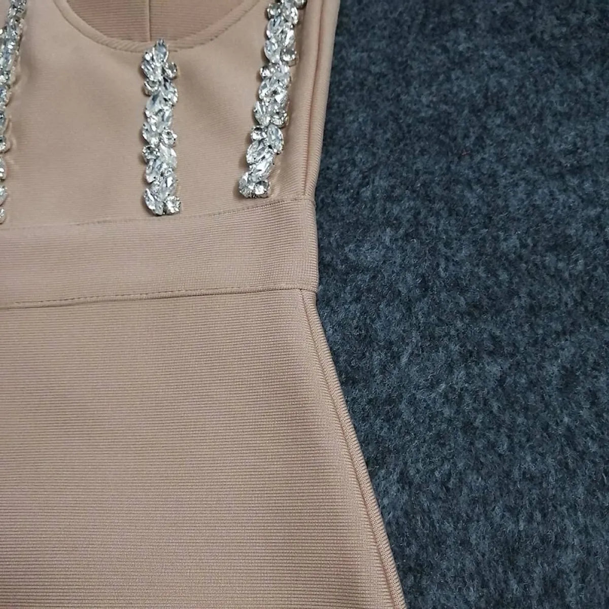 Elegant Beading Party Midi Dress