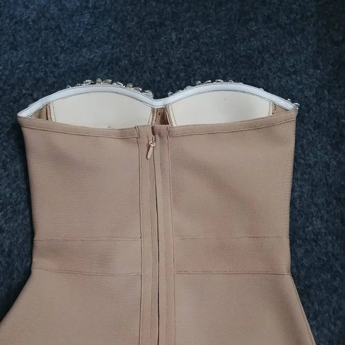 Elegant Beading Party Midi Dress