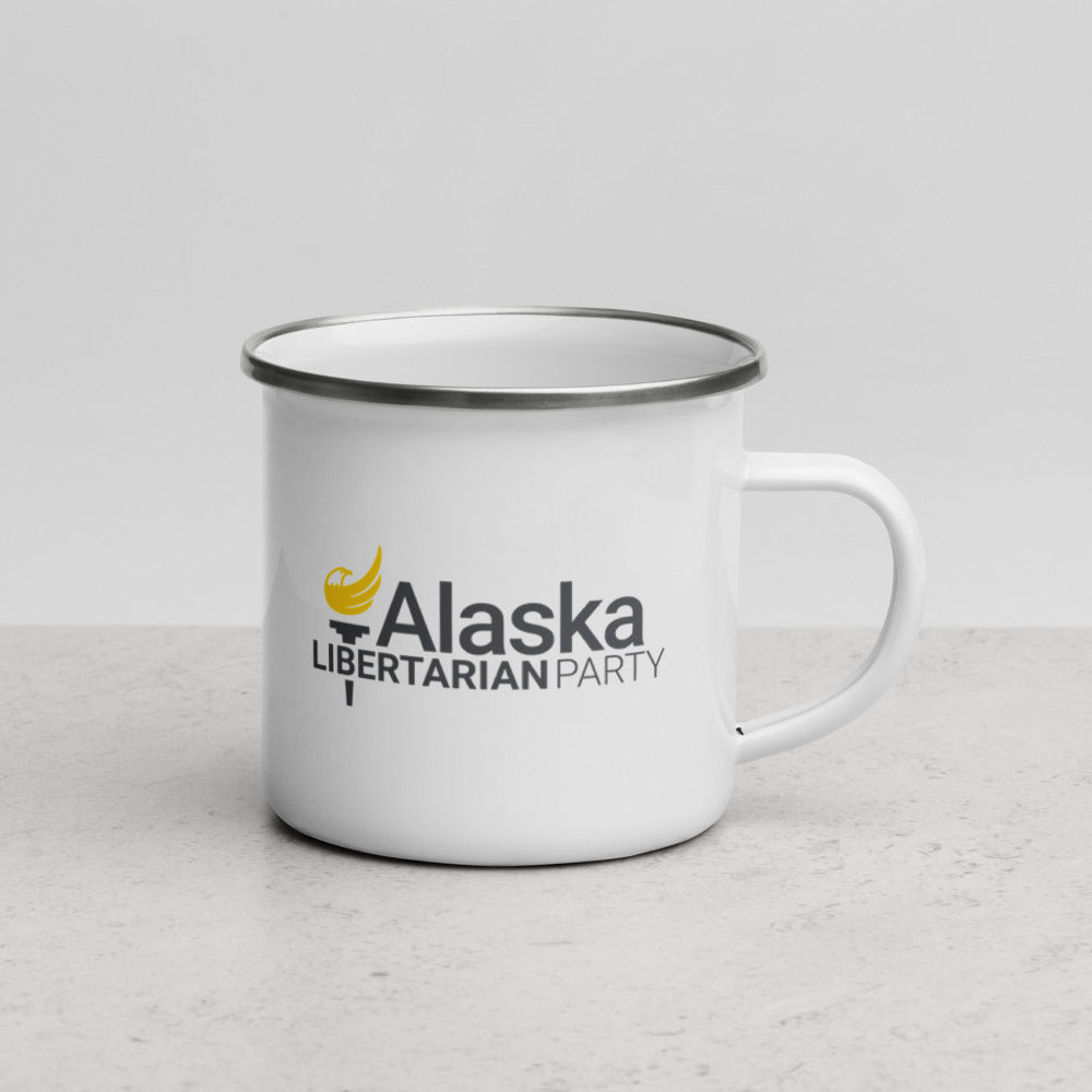 Alaska Libertarian Party Enamel Mug