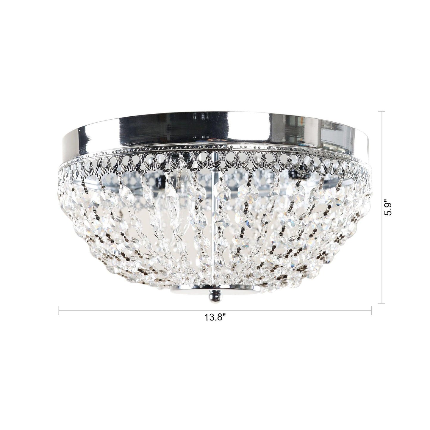 14" Erhard 3-Light Chrome Flush Mount Light