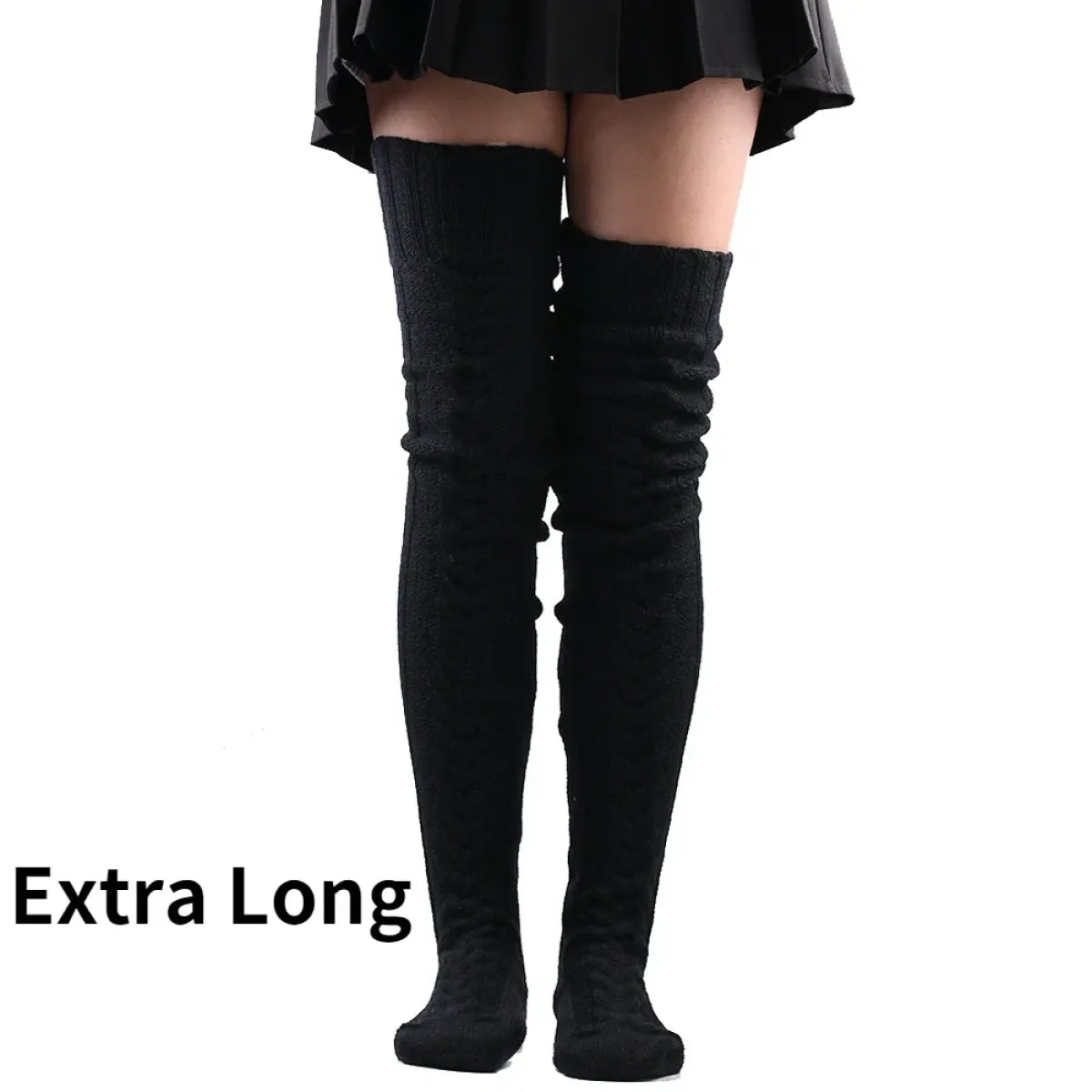 Extra Long Thigh High Stockings - Harajuku Winter Leg Warmers