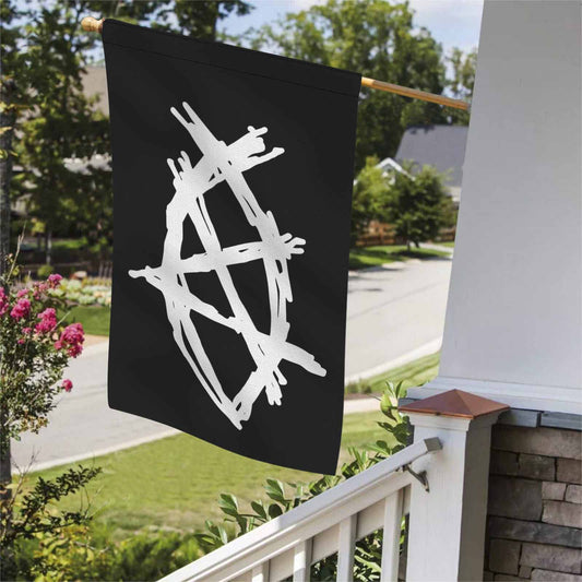 AnarchoChristian - Anarchist Fish Double-Sided Flag