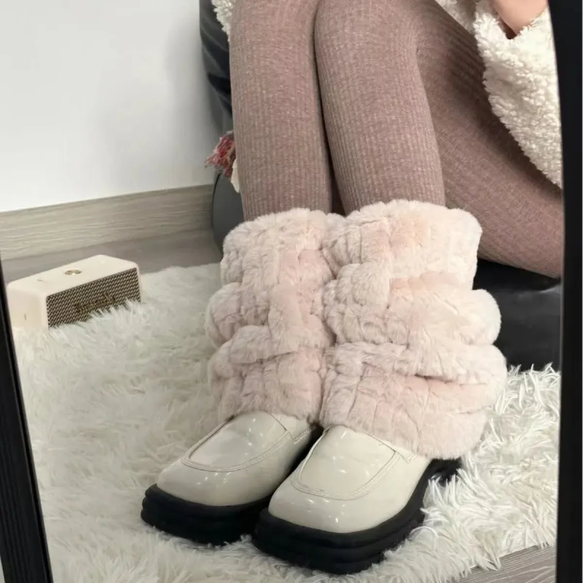 Faux Fur Leg Warmers – Harajuku Plush Lolita Boot Covers