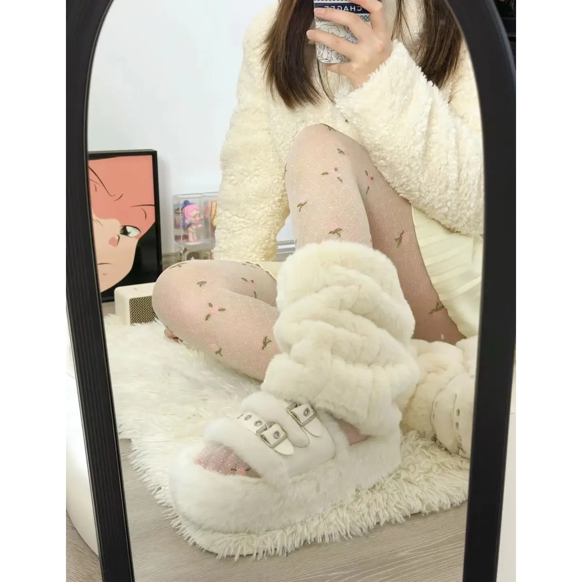 Faux Fur Leg Warmers – Harajuku Plush Lolita Boot Covers