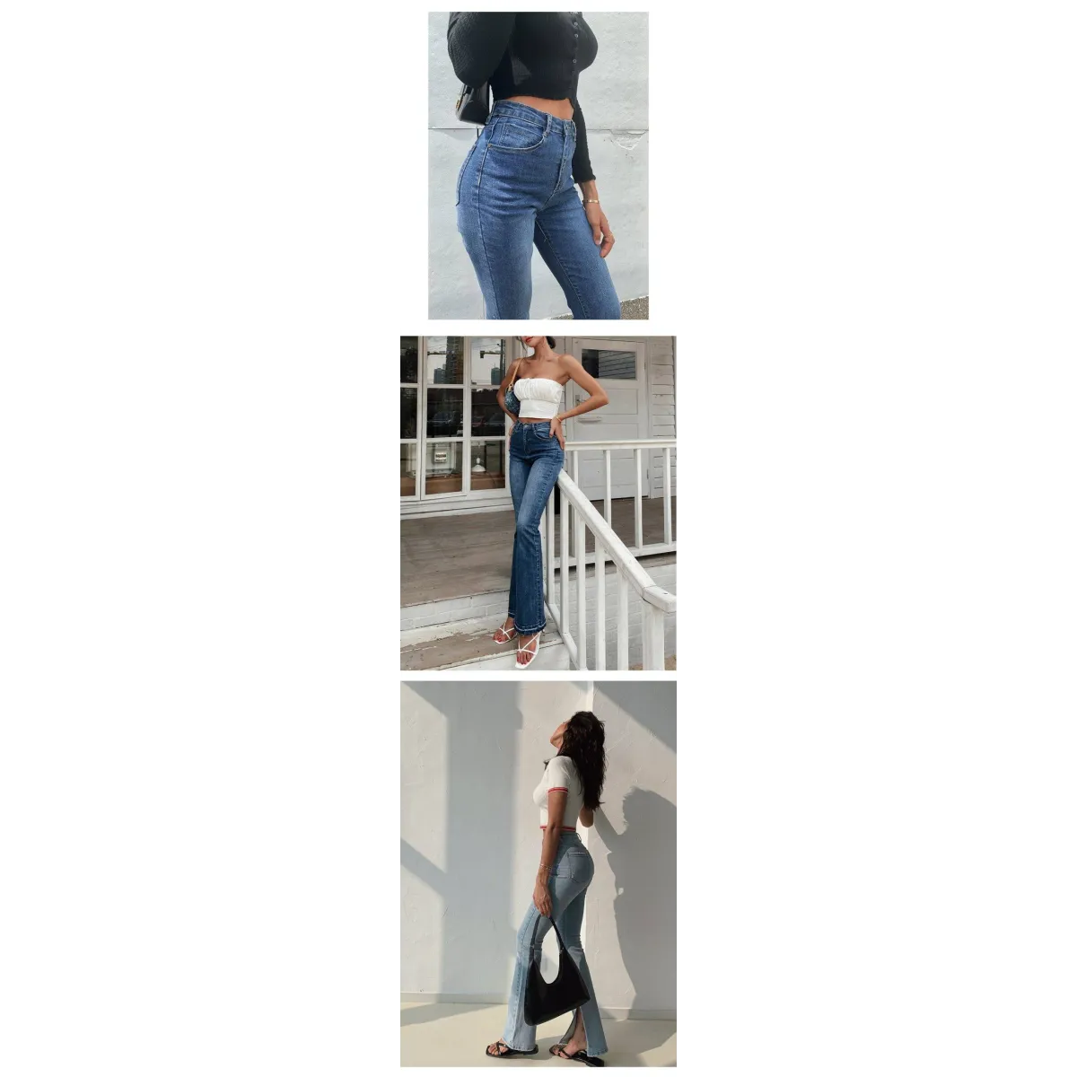 Flared High Waist Skinny Jeans
