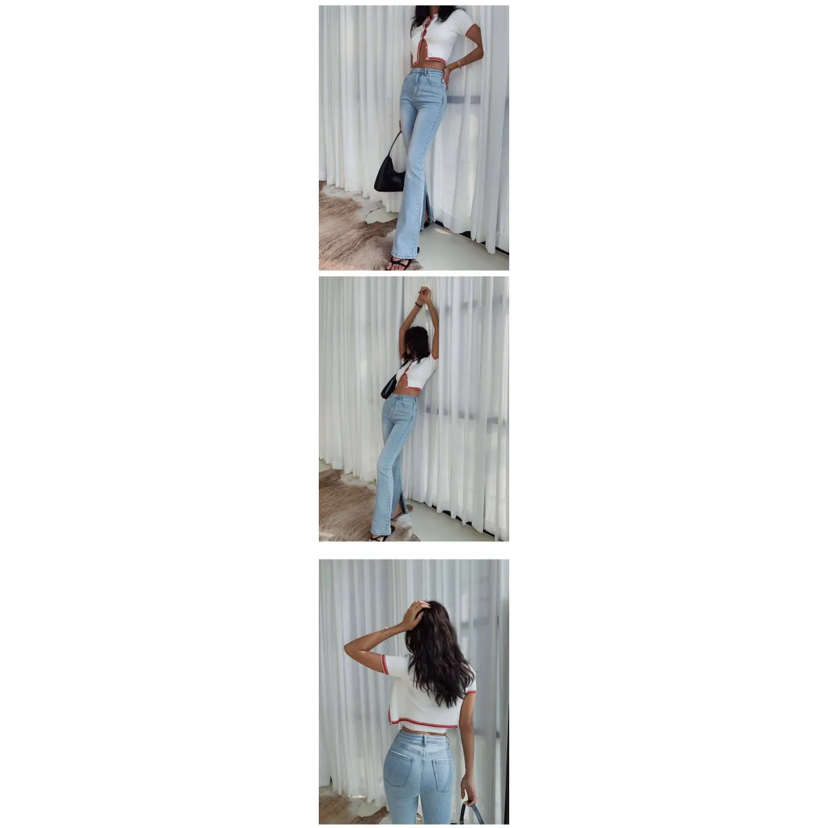 Flared High Waist Skinny Jeans