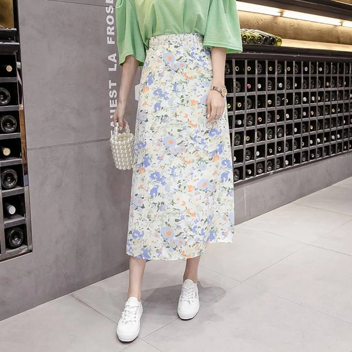 Floral Print Maxi Skirt