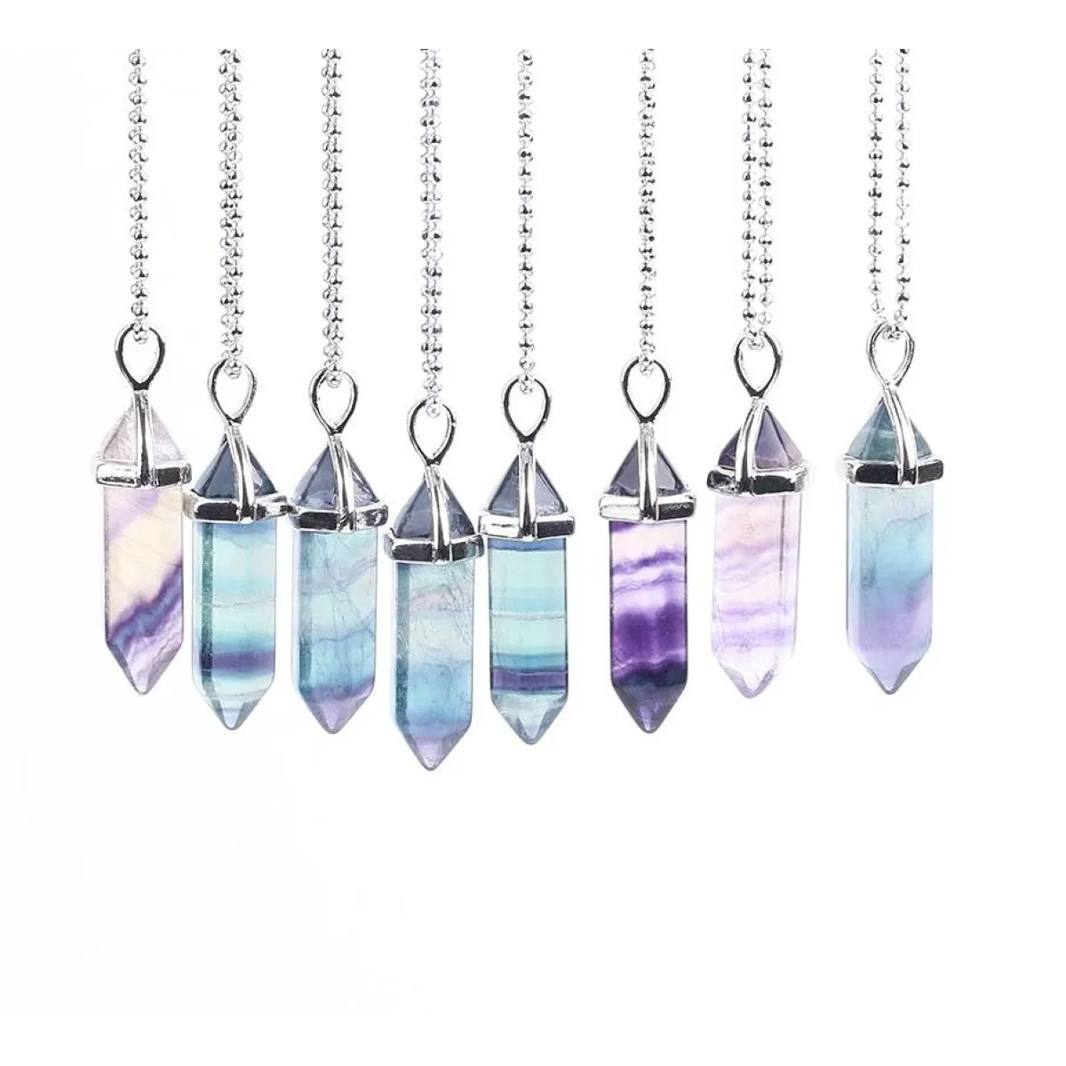 Colorful Fluorite Quartz Necklace