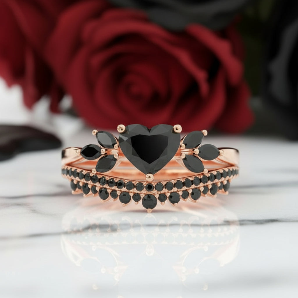 Forever In My Heart- 1.25ct Heart Cut Diamond Gothic Promise Ring