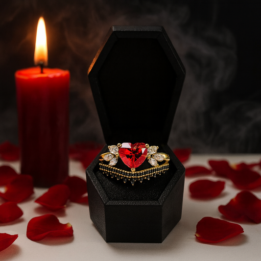 Forever In My Heart- 1.25ct Heart Cut Diamond Gothic Promise Ring