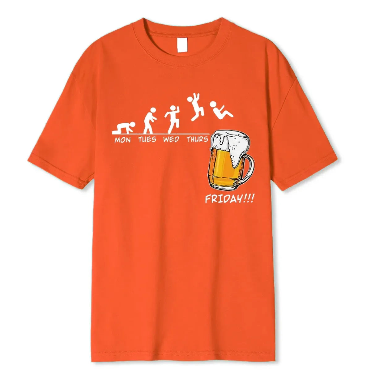 Friday Beer Print Men's T-Shirt: Funny Hip Hop Streetwear