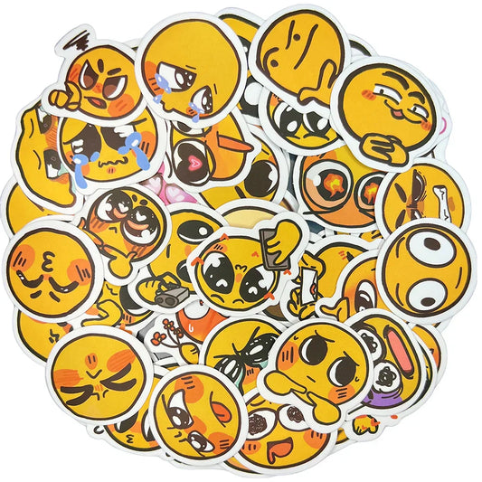 Funny Face Waterproof Graffiti Stickers - Aesthetic Luggage & Laptop Decals