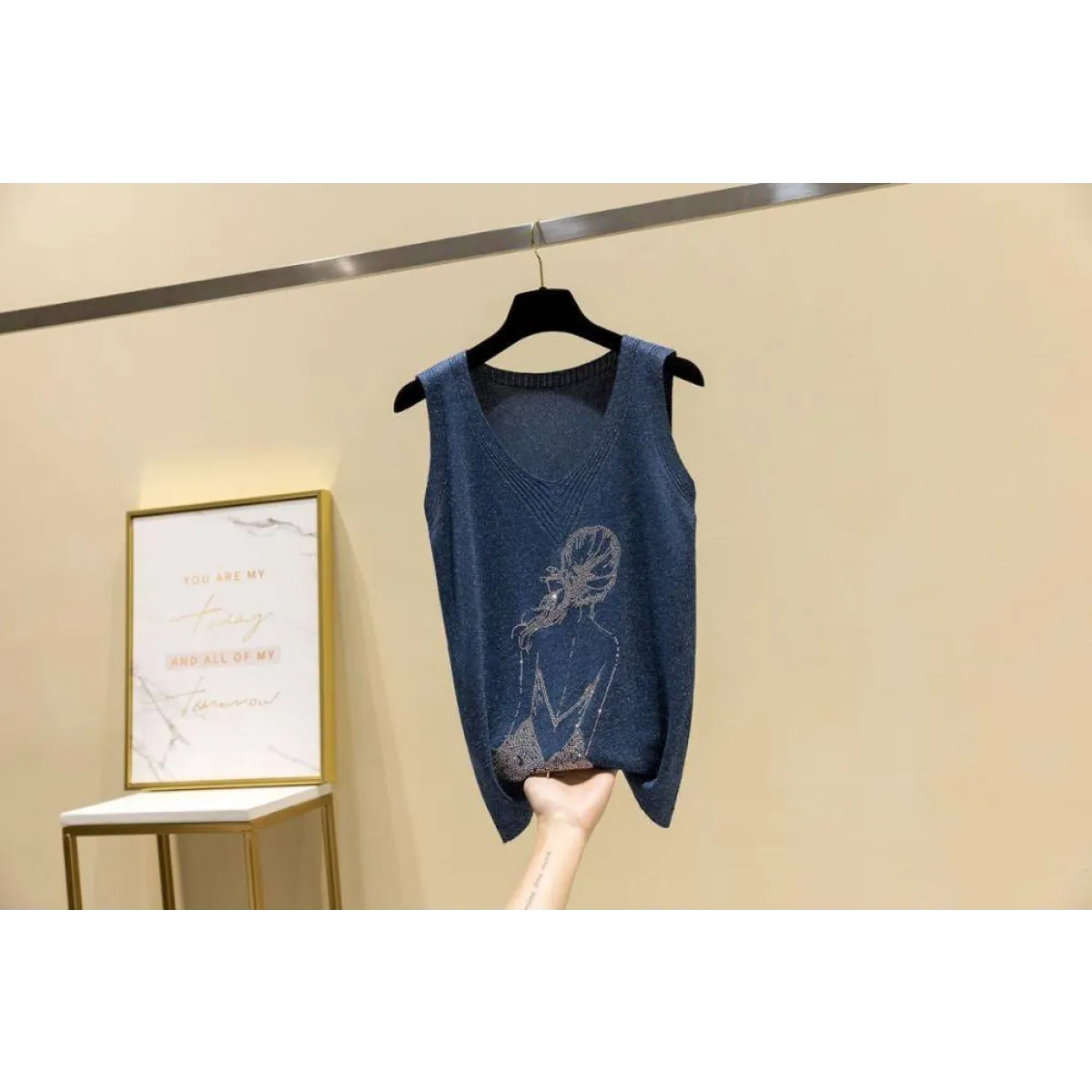 Glitter Print Tank Top