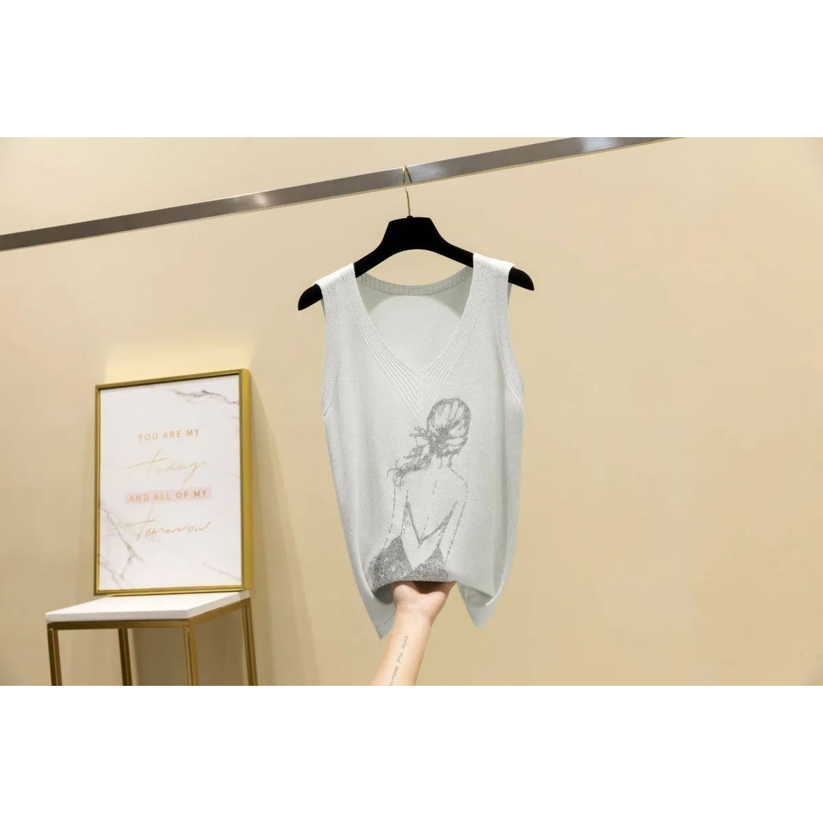 Glitter Print Tank Top