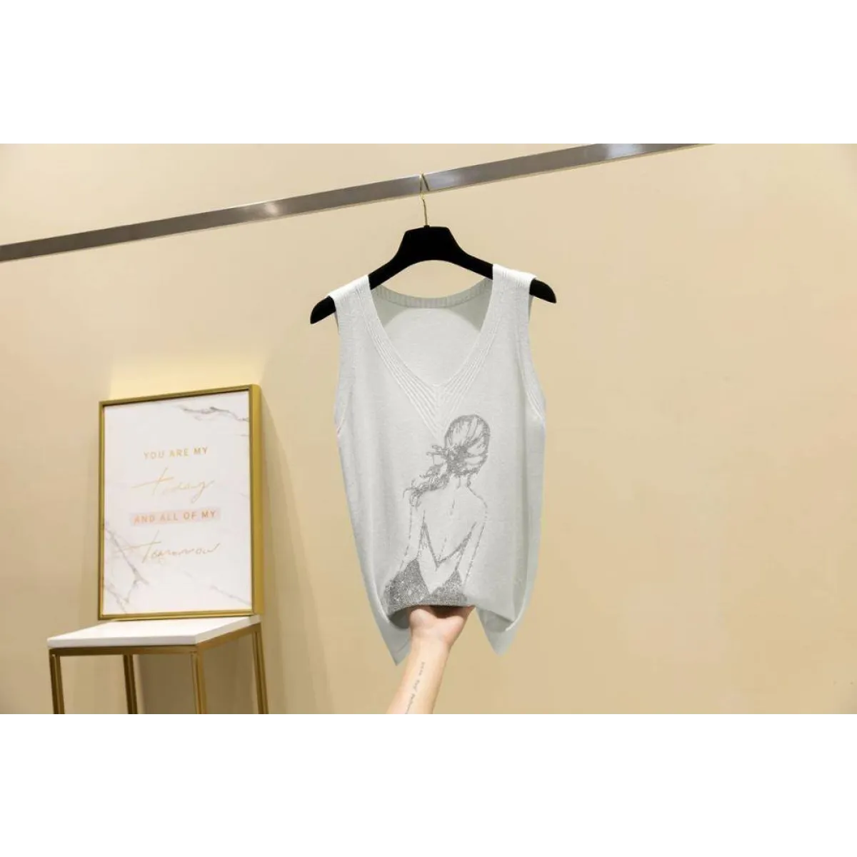 Glitter Print Tank Top