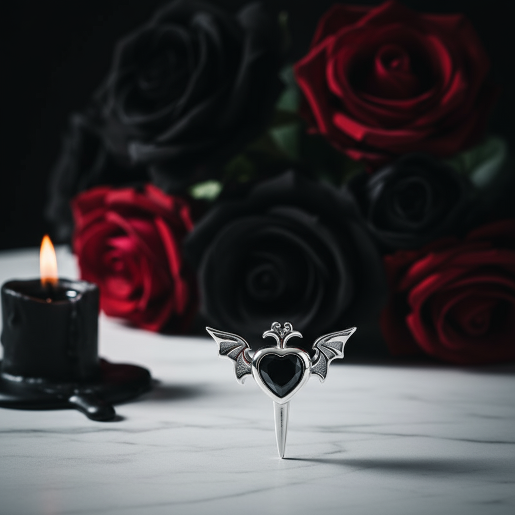 Gothic Black Diamond Earrings