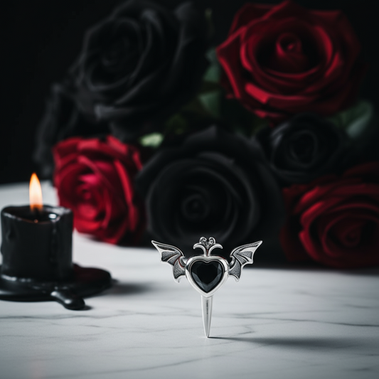 Gothic Black Diamond Earrings