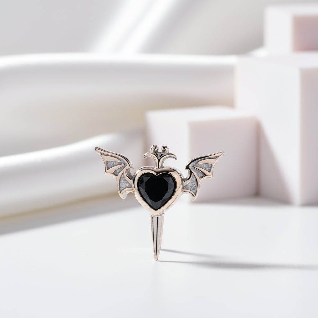 Gothic Black Diamond Earrings