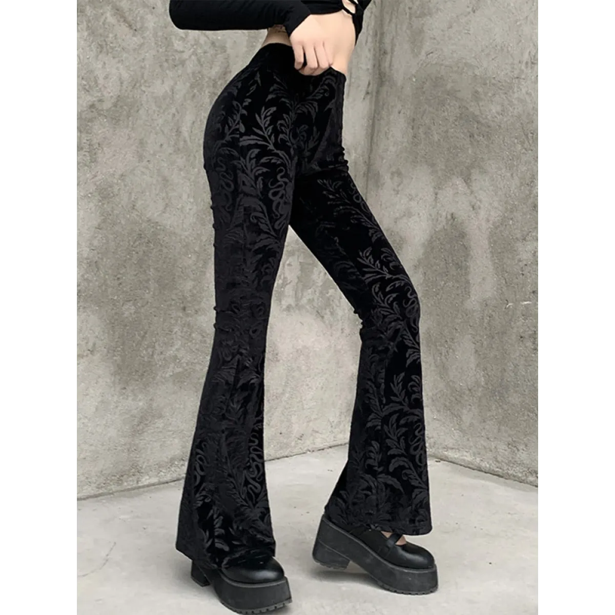 Gothic Chic Flared Pants