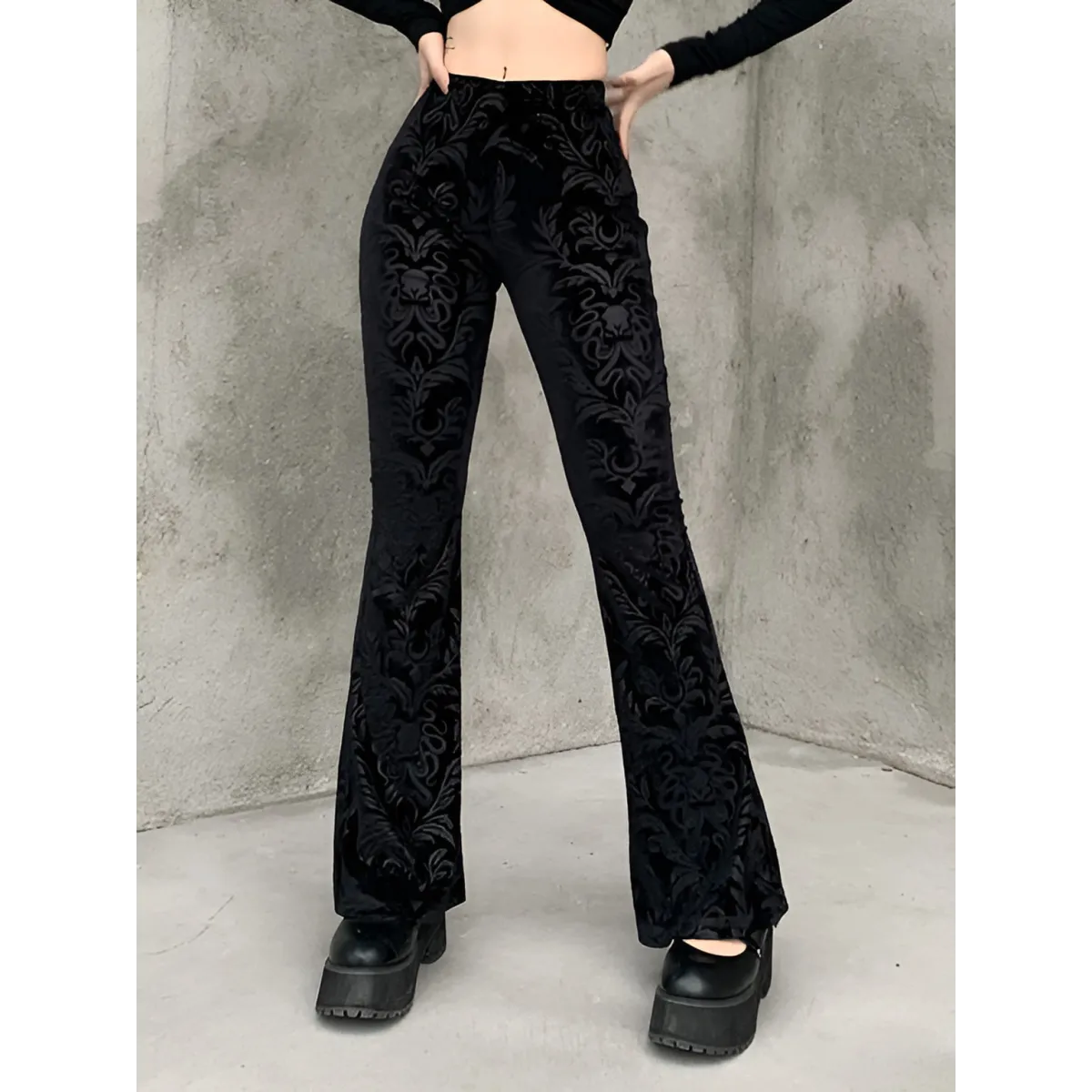 Gothic Chic Flared Pants