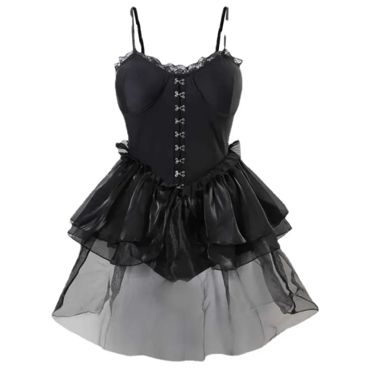 Lace One Piece Swimsuit – Gothic Corset Mini Dress Style