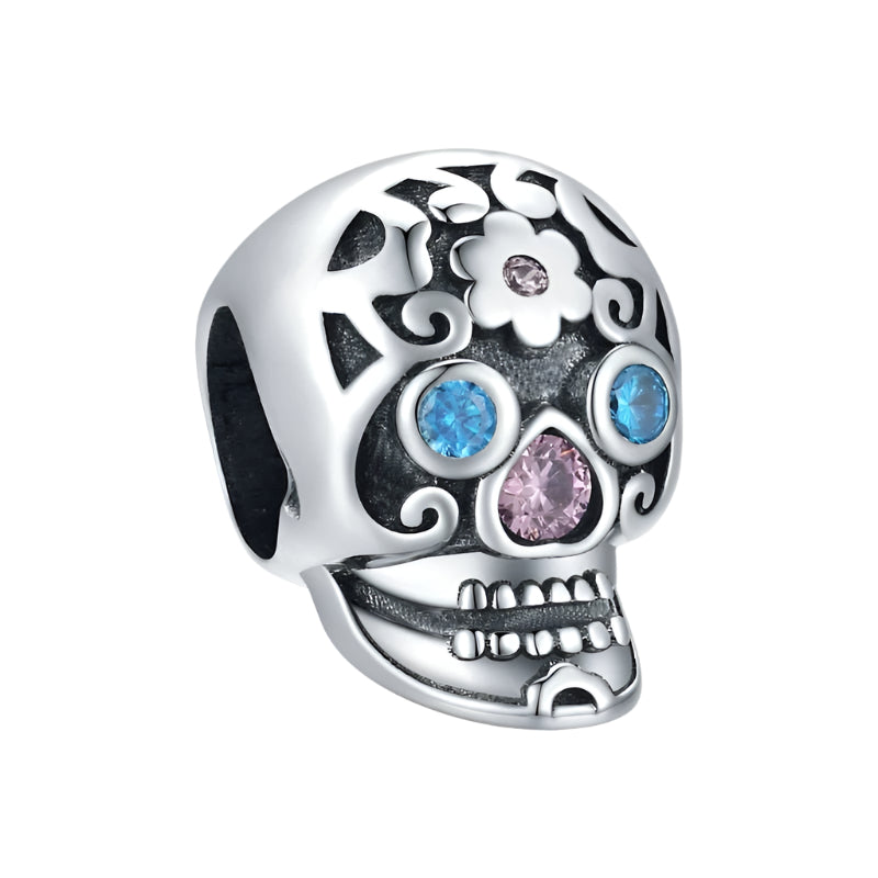 Gothic Hollow Skull and Cobweb Charms