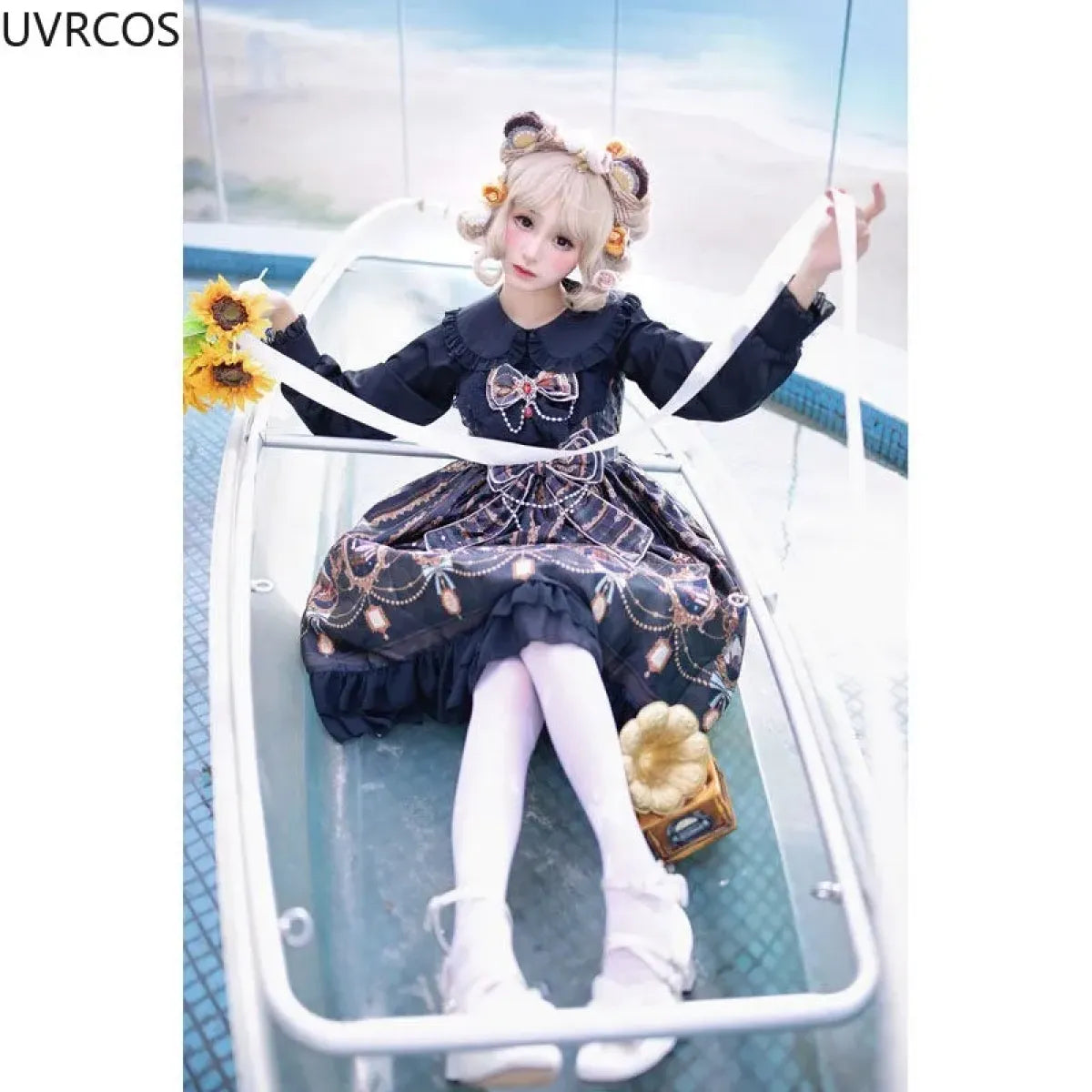 Victoria Vintage Gothic Lolita Star Bow JSK Dress