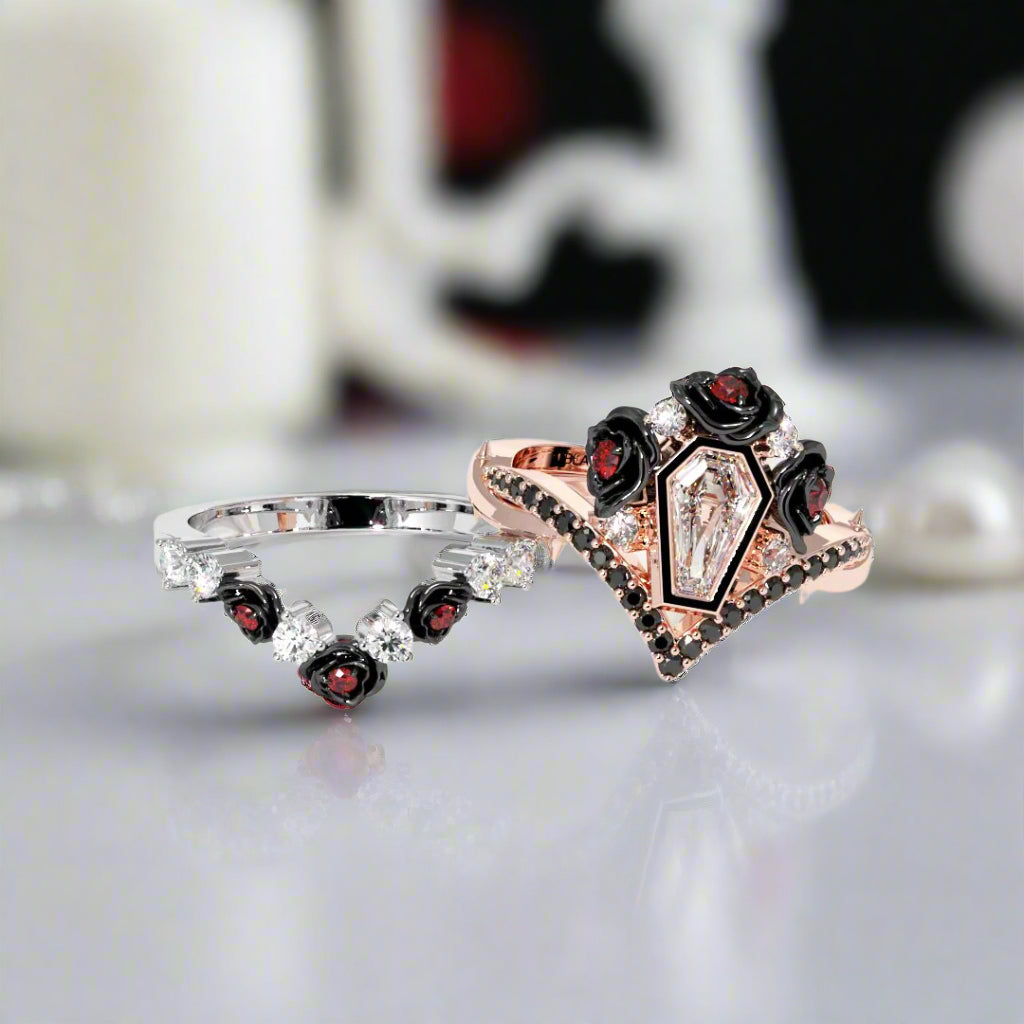 Gothic Romance Wedding Rings