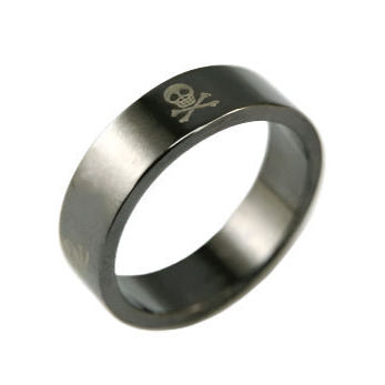 Gothic Skull Cross Bone Men's Ring Band
