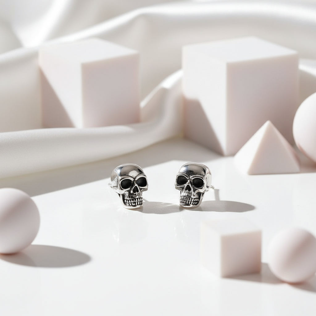 Gothic Skull Stud Earrings