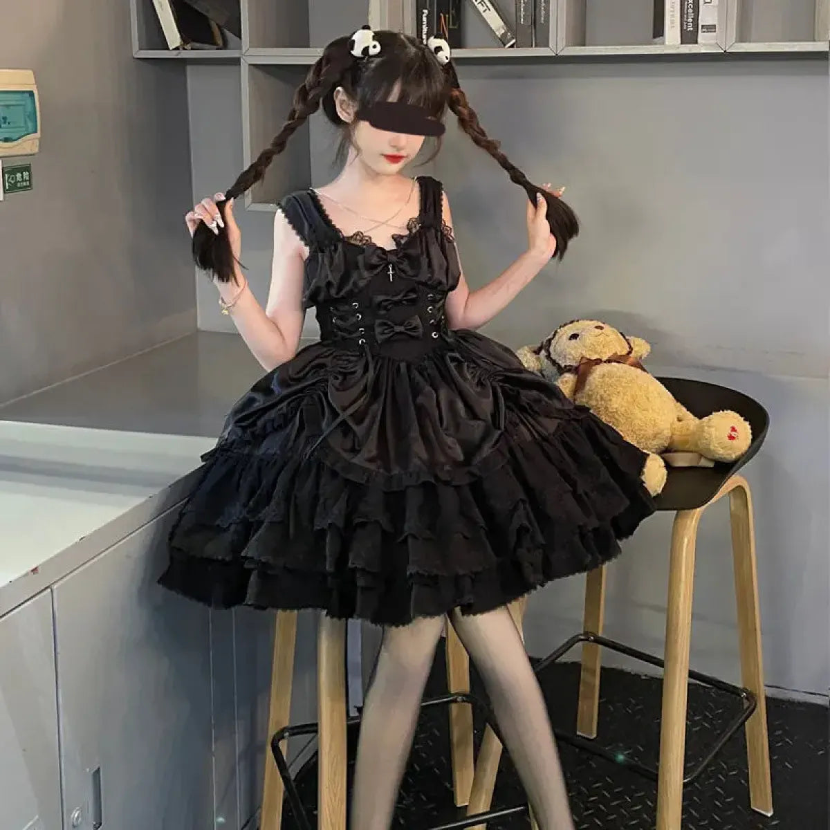 Gothic Victorian Lolita Dress - Punk Lace & Bow