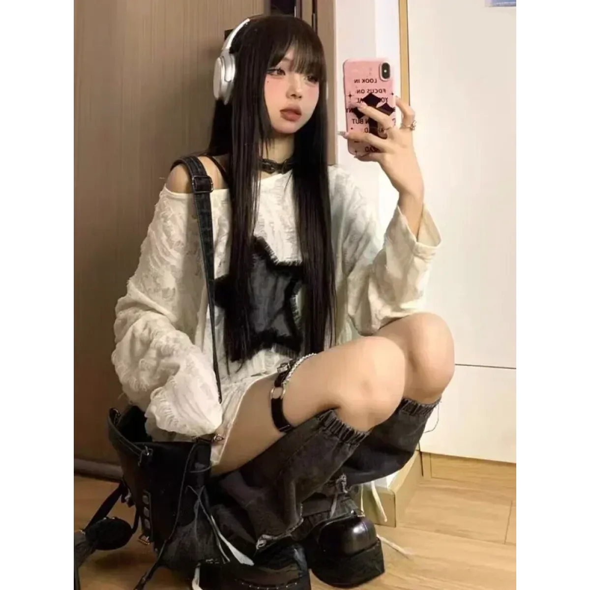 Grunge Star Print Distressed T-Shirt