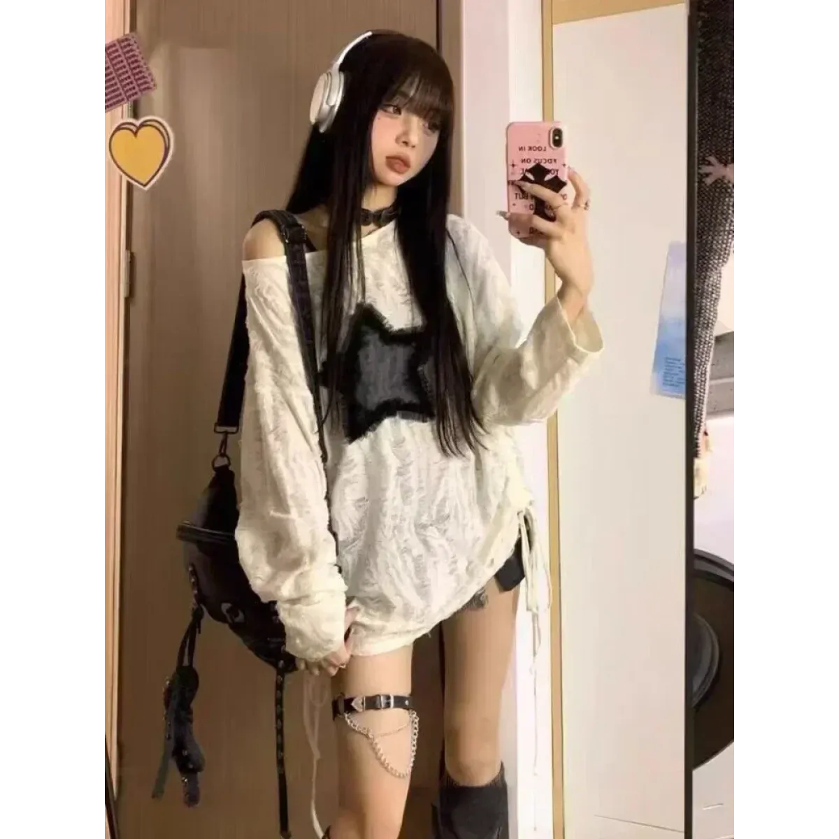 Grunge Star Print Distressed T-Shirt