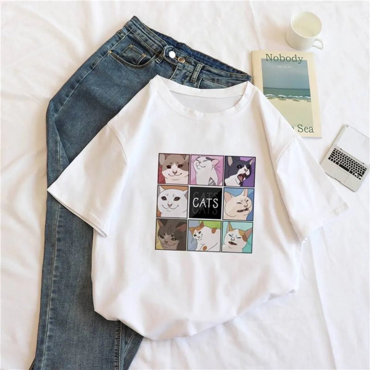 Harajuku Cat Shirt