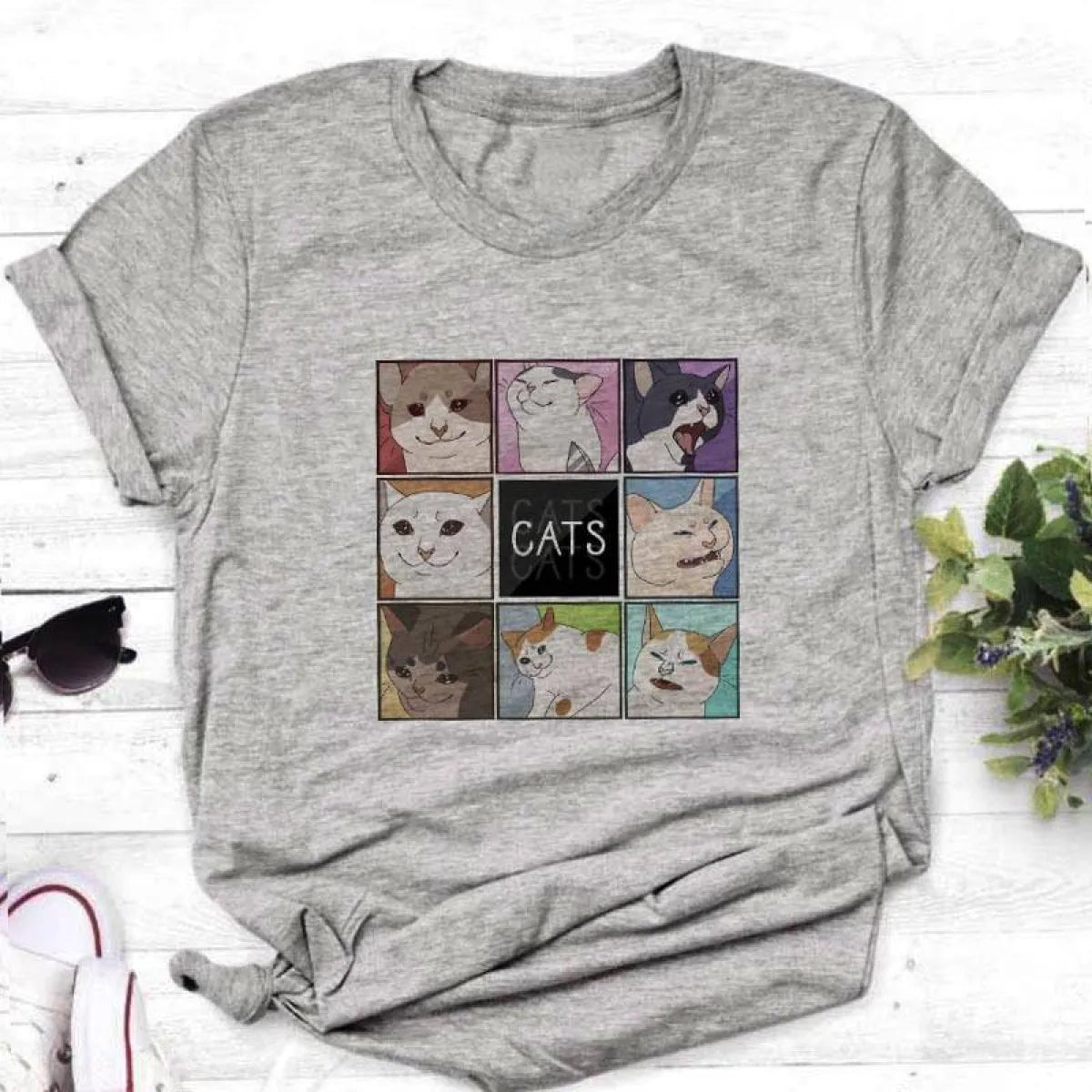 Harajuku Cat Shirt