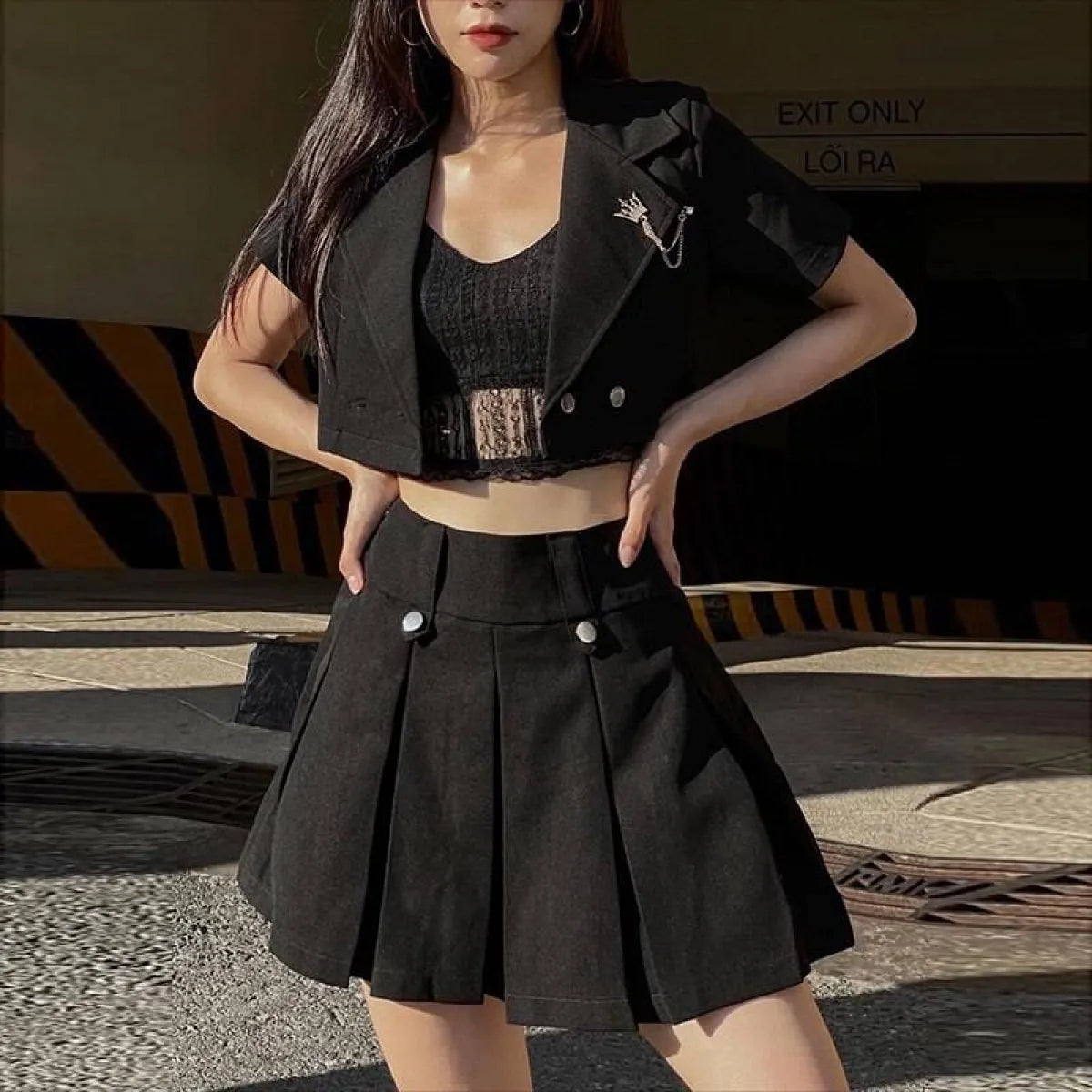 Harajuku Shirt & Skirt Set