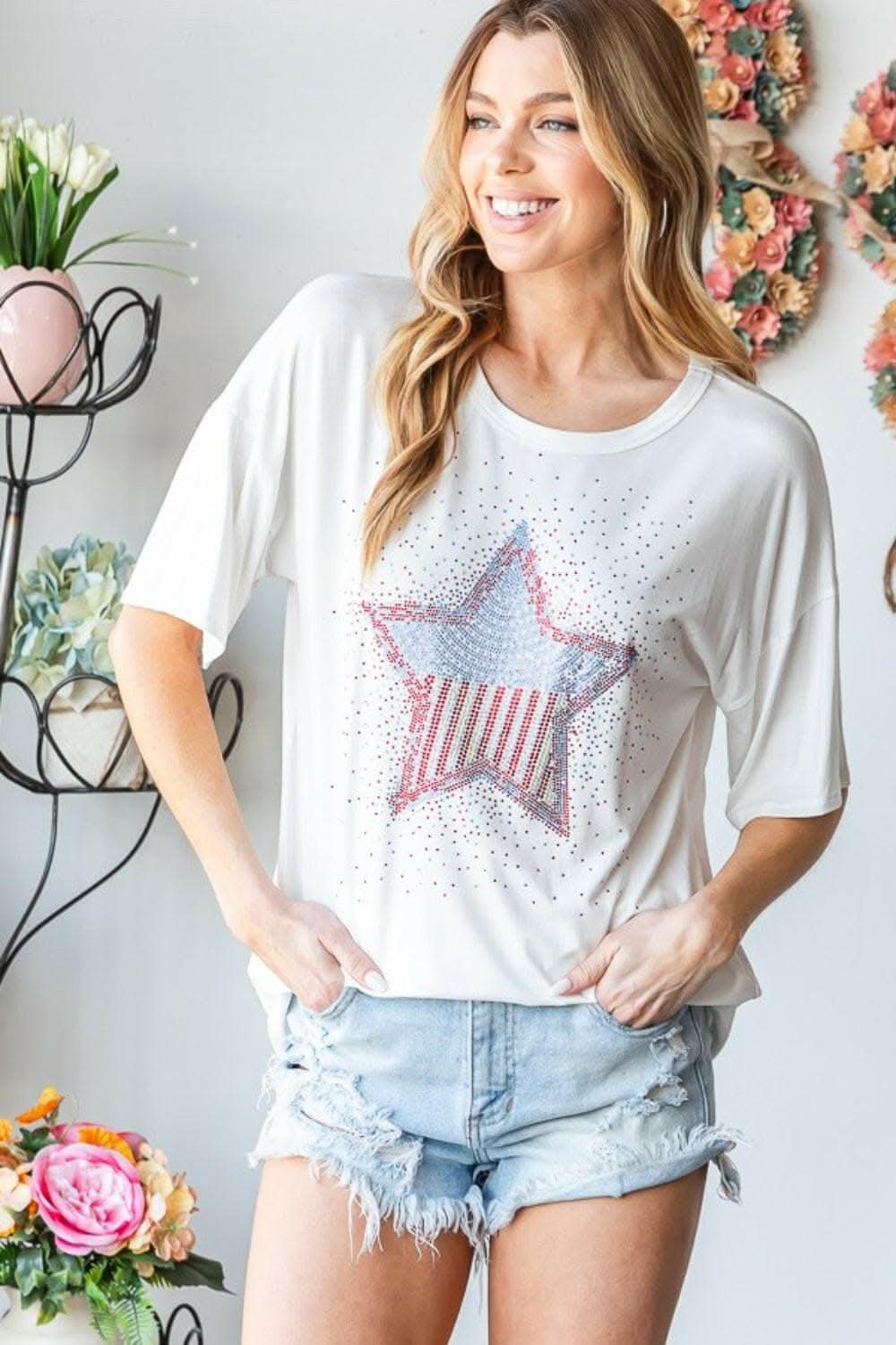 Starlight Chic Patch Short Sleeve Tee