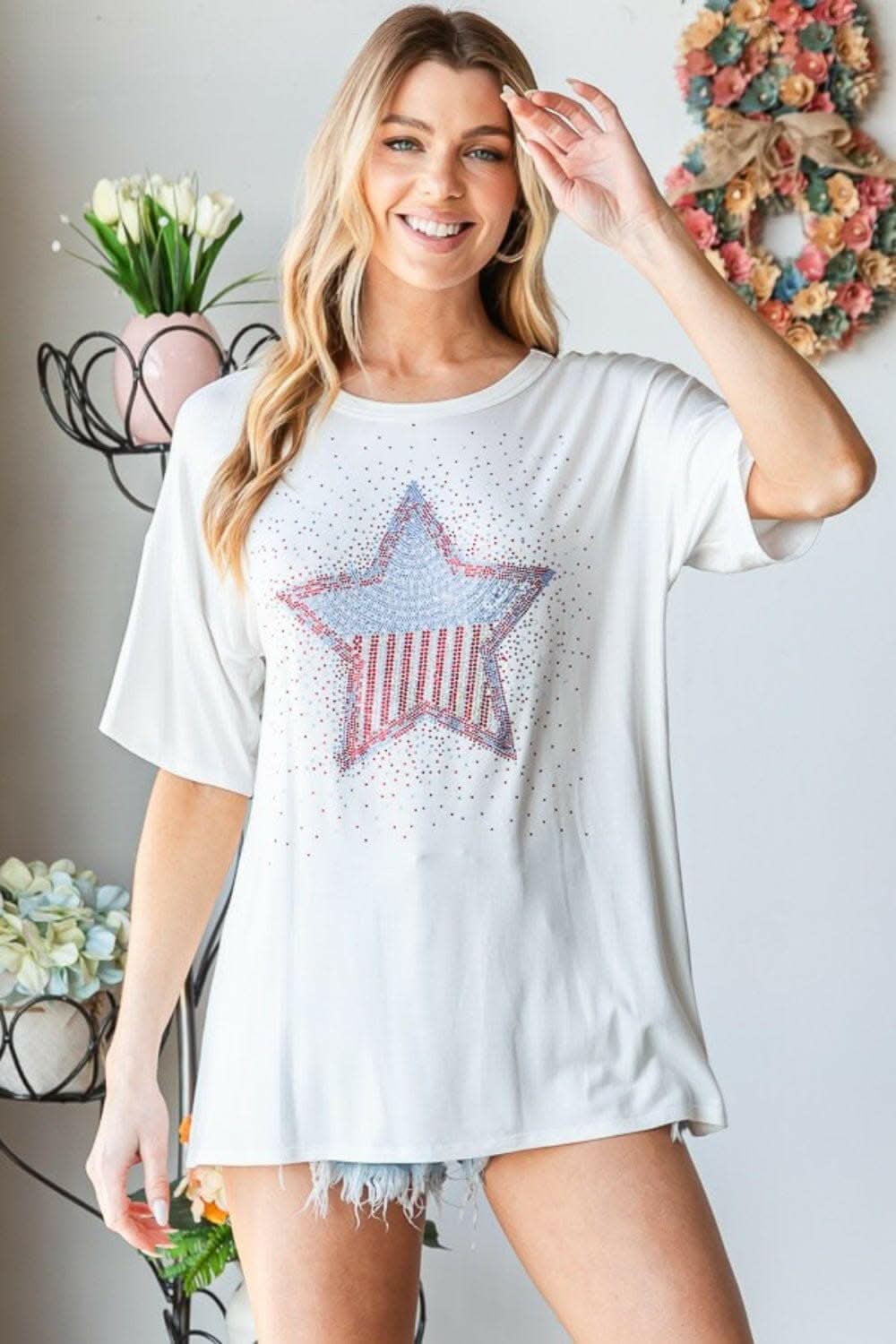 Starlight Chic Patch Short Sleeve Tee