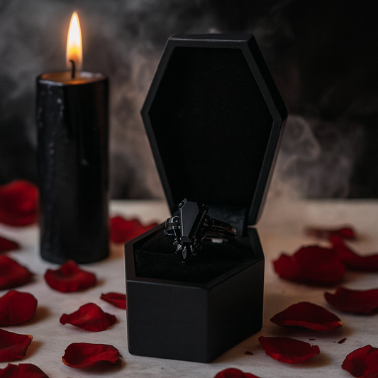 True Love Rings- 14k White Gold Limited Coffin Cut Diamond Rings