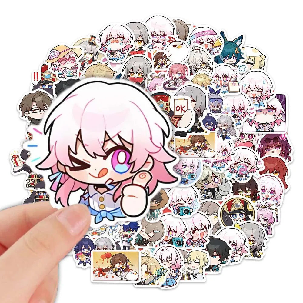 Honkai Star Rail Figure Stickers Pack: Anime Graffiti Decals